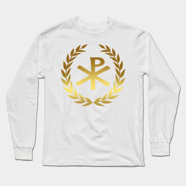 Byzantine Empire Chi Rho Long Sleeve T-Shirt by AgemaApparel